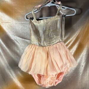 Vintage ballerina bespoke Sparkling Gold and Pink‎ Kids Costume see pics B1